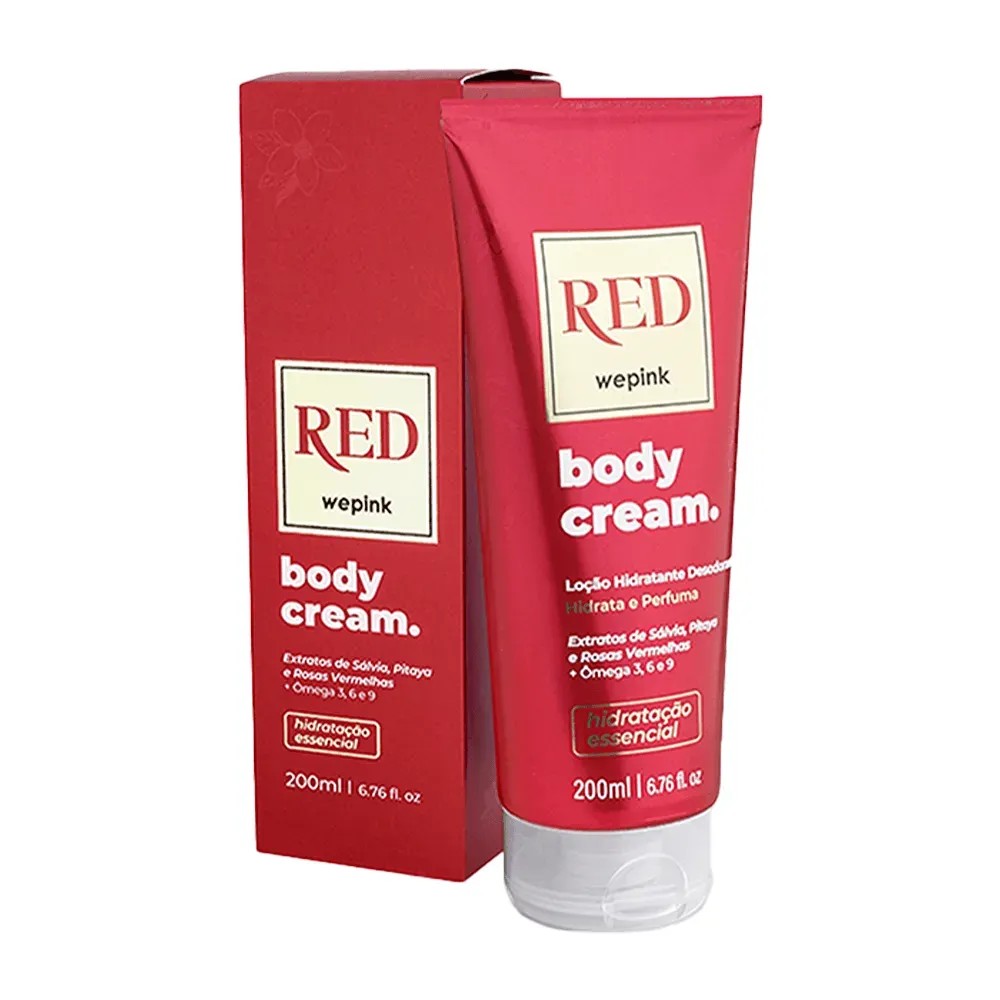 Body Cream Red  Desodorante Hidratante 200ml - Wepink