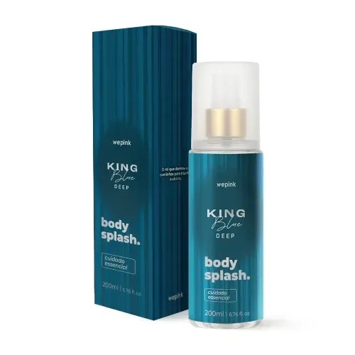 Body Splash King Blue Deep Desodorante Colônia 200ml - Wepink