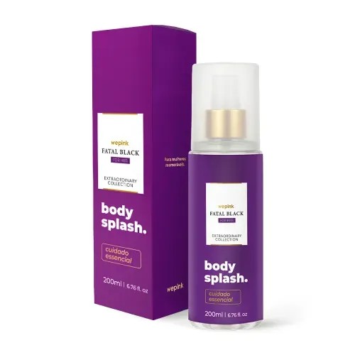 Body Splash Fatal Black For Her Desodorante Colônia 200ml - Wepink