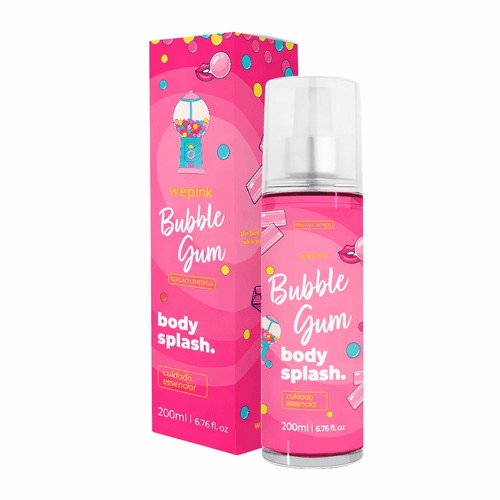 Body Splash Bubble Gum Desodorante Colônia 200ml - Wepink