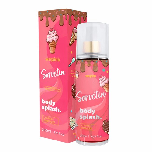 Body Splash Sorvetin Desodorante Colônia 200ml - Wepink